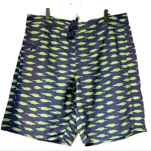 Patagonia Wavefarer board shorts blue & green 40